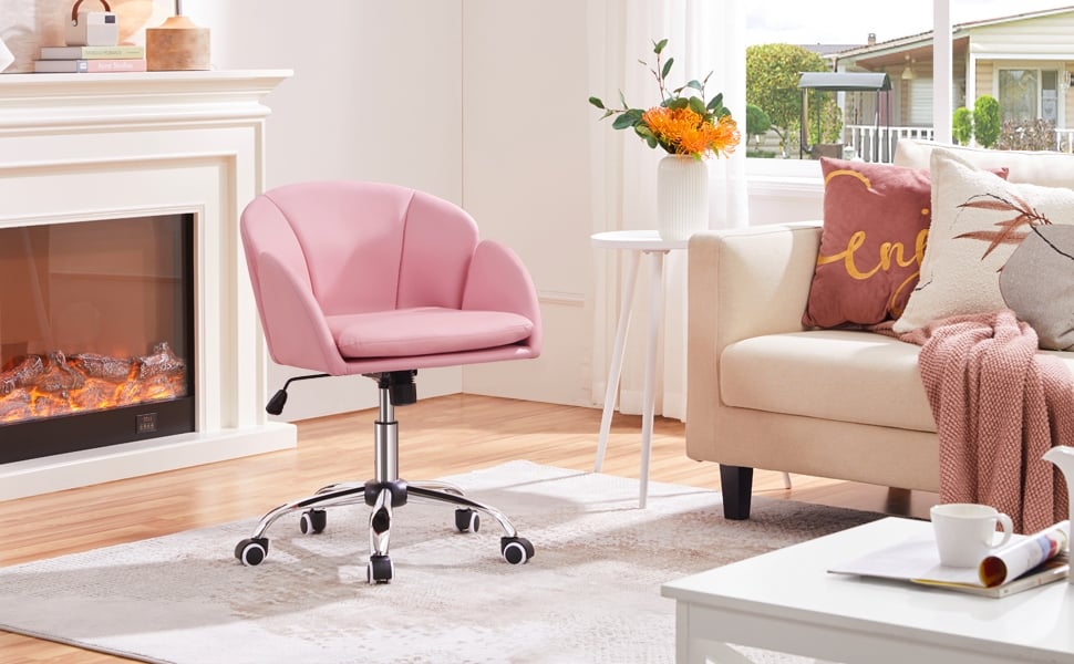Yaheetech Rolling Desk Chair Office Chair For Home/Office, Simple Pink -Office Furniture Store AAHKMJXYDAFdJAOAIMEbOAchfdXpZEkJBLZeHBMNynhFgAA9aEql7tNjC 2CiX pUK9tnxB5bfP2GO UHn0NNLHiB3ujMP83dYUTYFLLhXDAQQ==