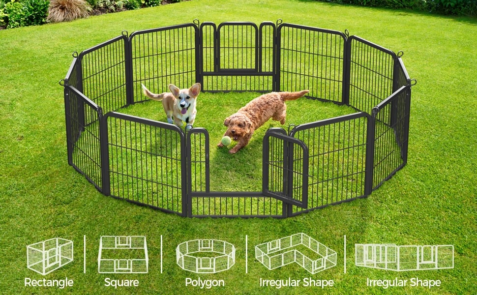 16 panels playpen large barrier metal dog outlet pen