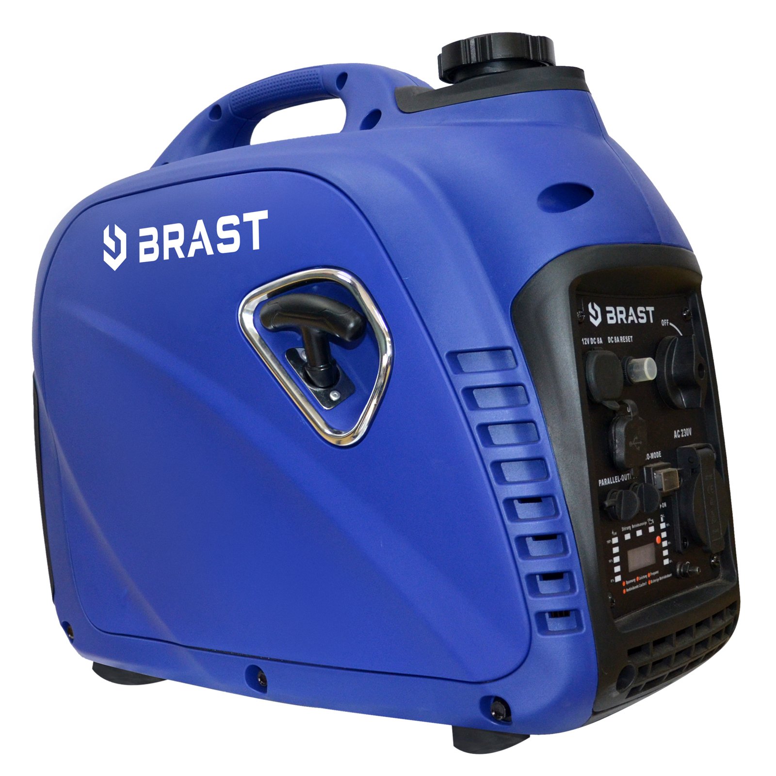 BRAST Inverter Stromerzeuger Benzin mit LED-Display Generator 2200