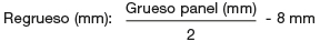 Regrueso plantilla target