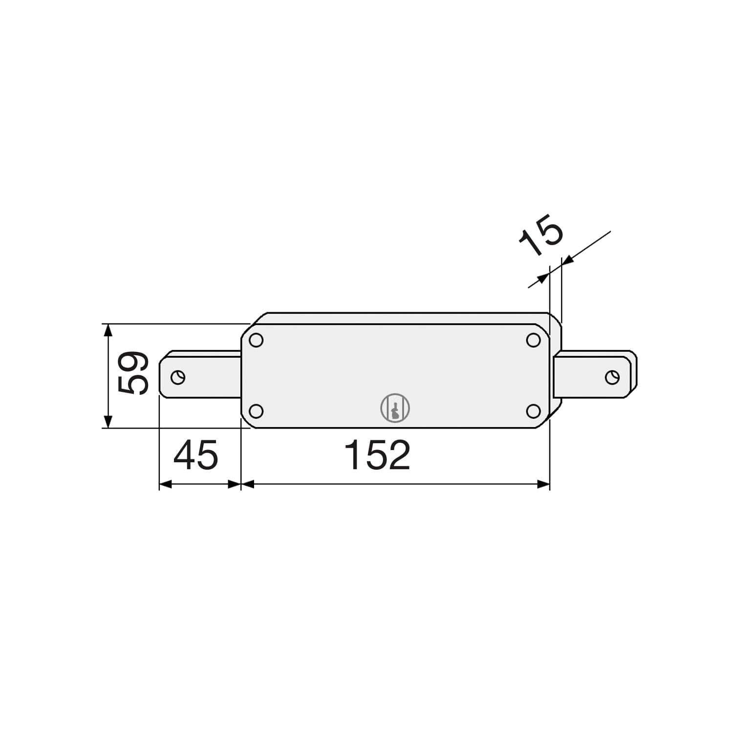 Cerradura Metal Sobreponer 1511Av