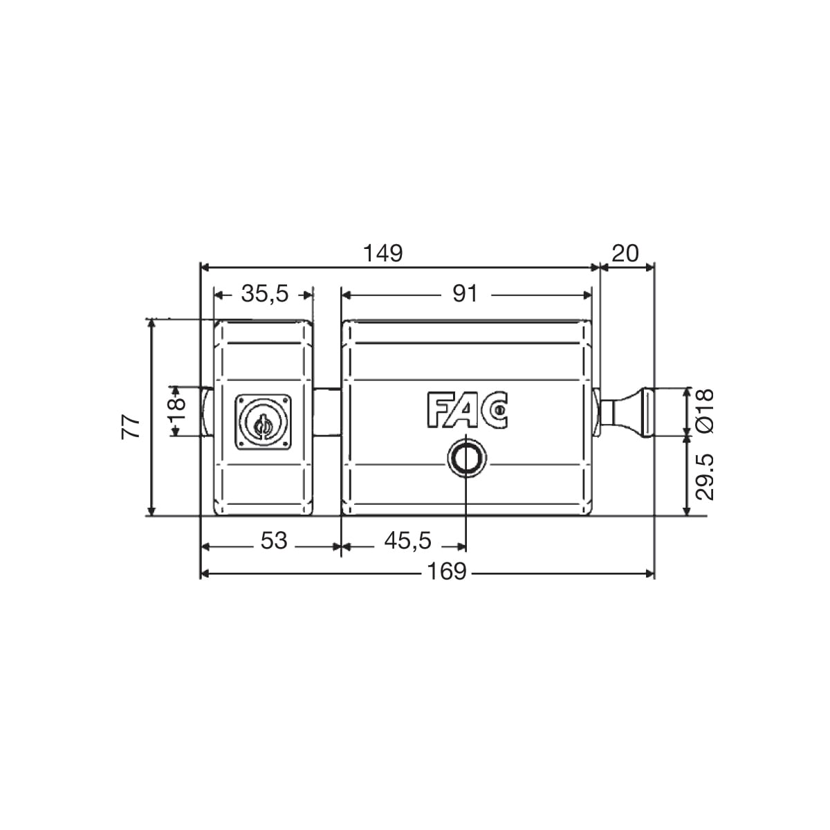 Cerrojo FAC 446-RP 80