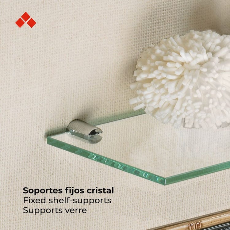 Soporte fijo para suelos de cristal y madera
