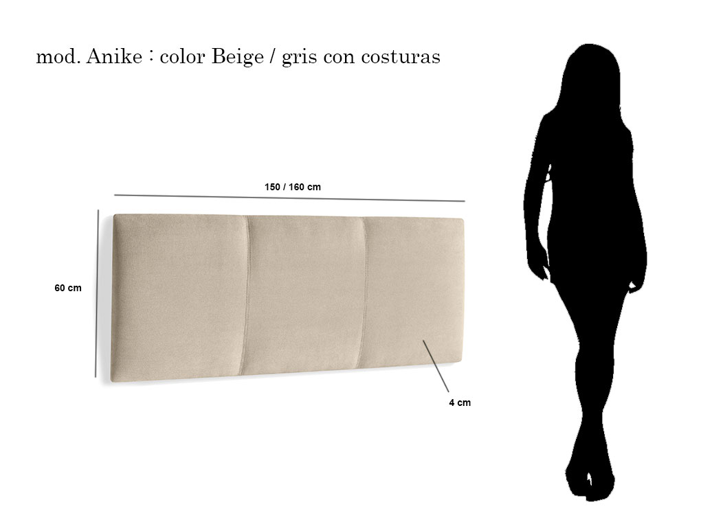 cabecero Anike en tela
