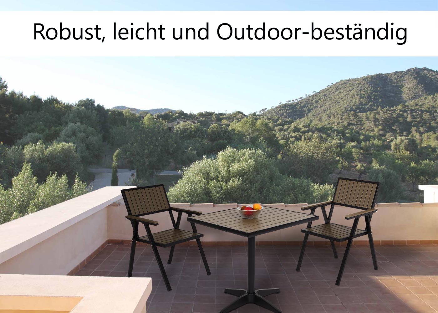 Imagen de ambiente con los siguientes accesorios (no incluidos): Silla de jardín HWC-J95<br><br><img width=