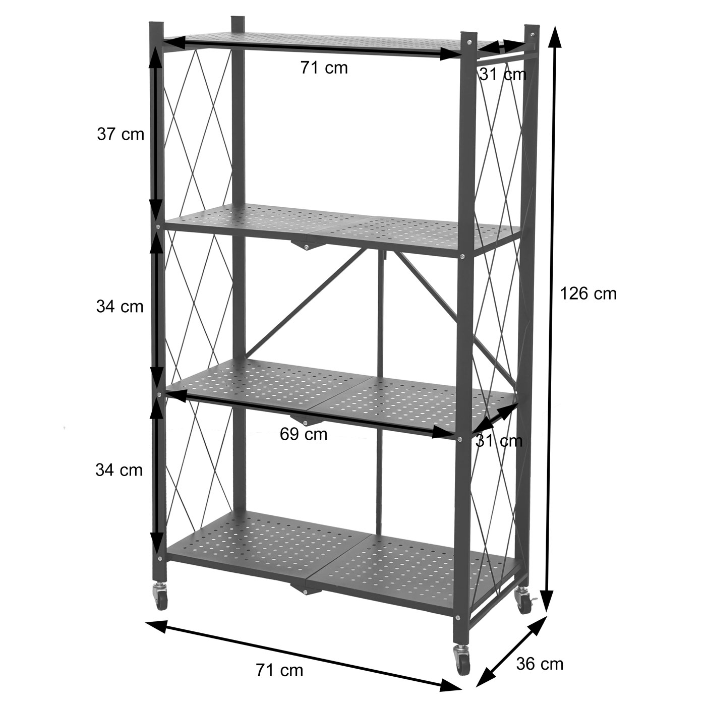 Image dimensionnelle de l'étagère HWC-J85
