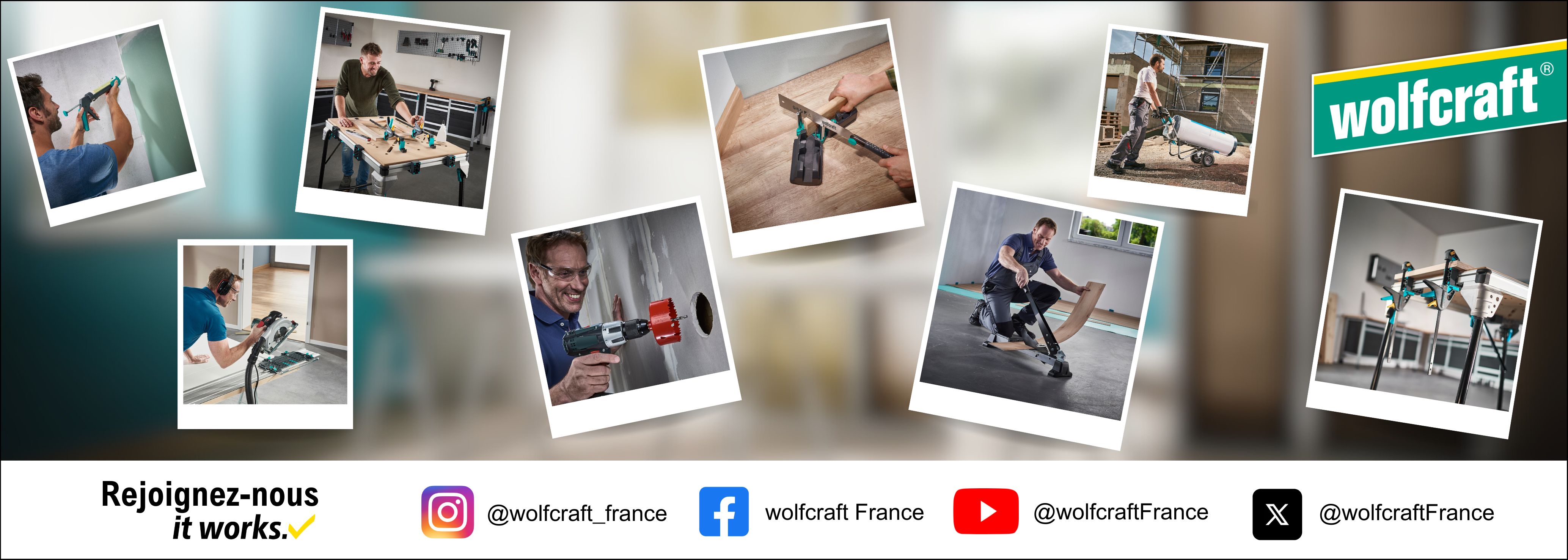 Support de perçage avec colonne ronde Wolfcraft