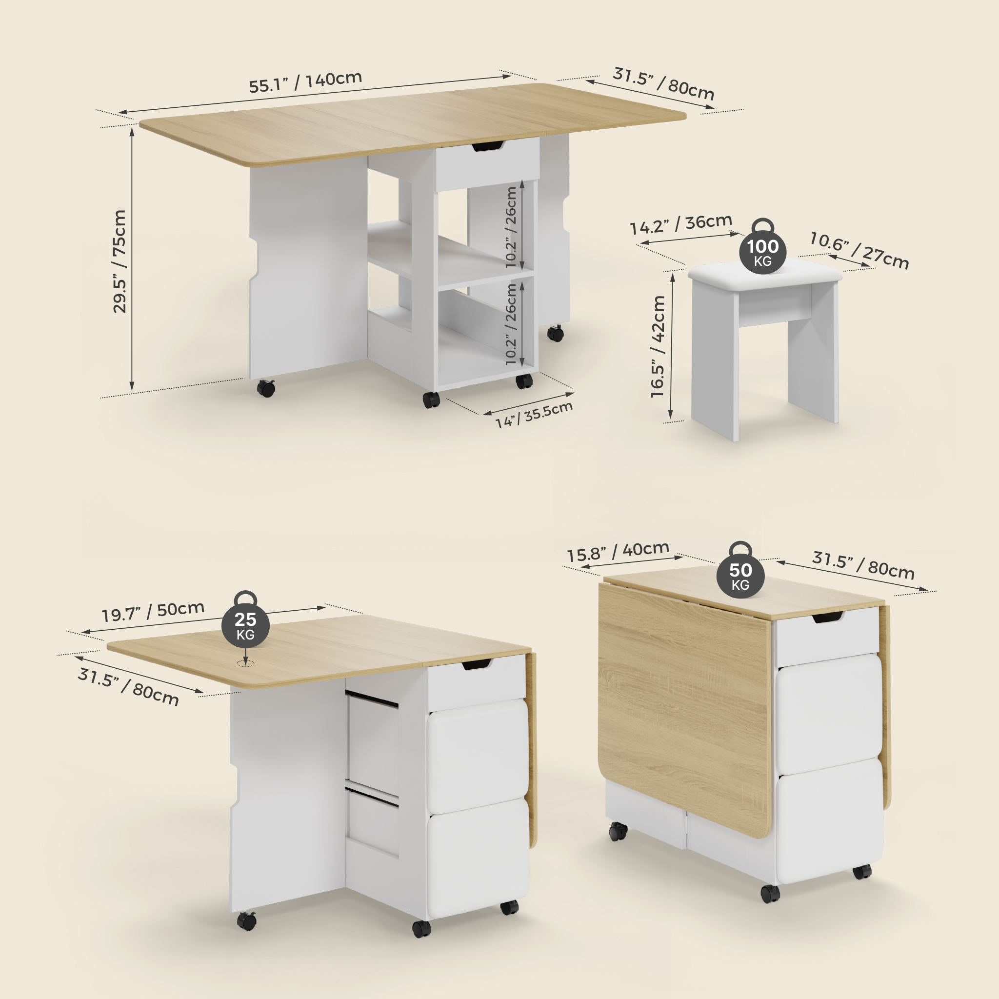 Armoire de rangement modulable Mondeer