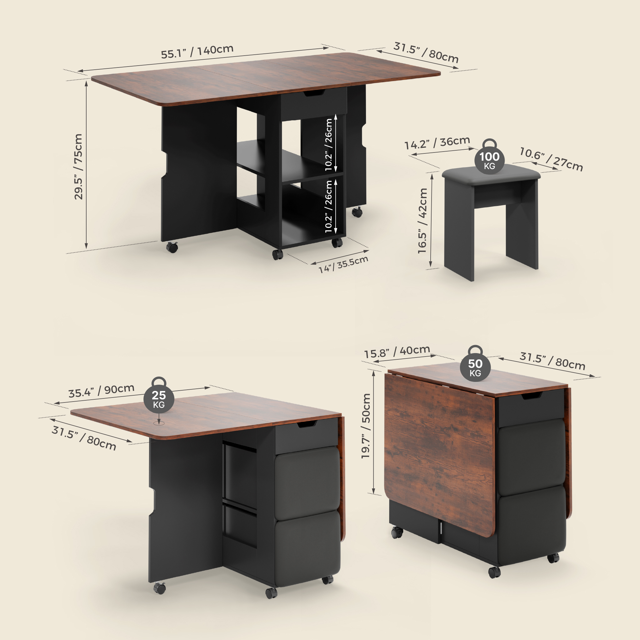 Armoire de rangement modulable Mondeer