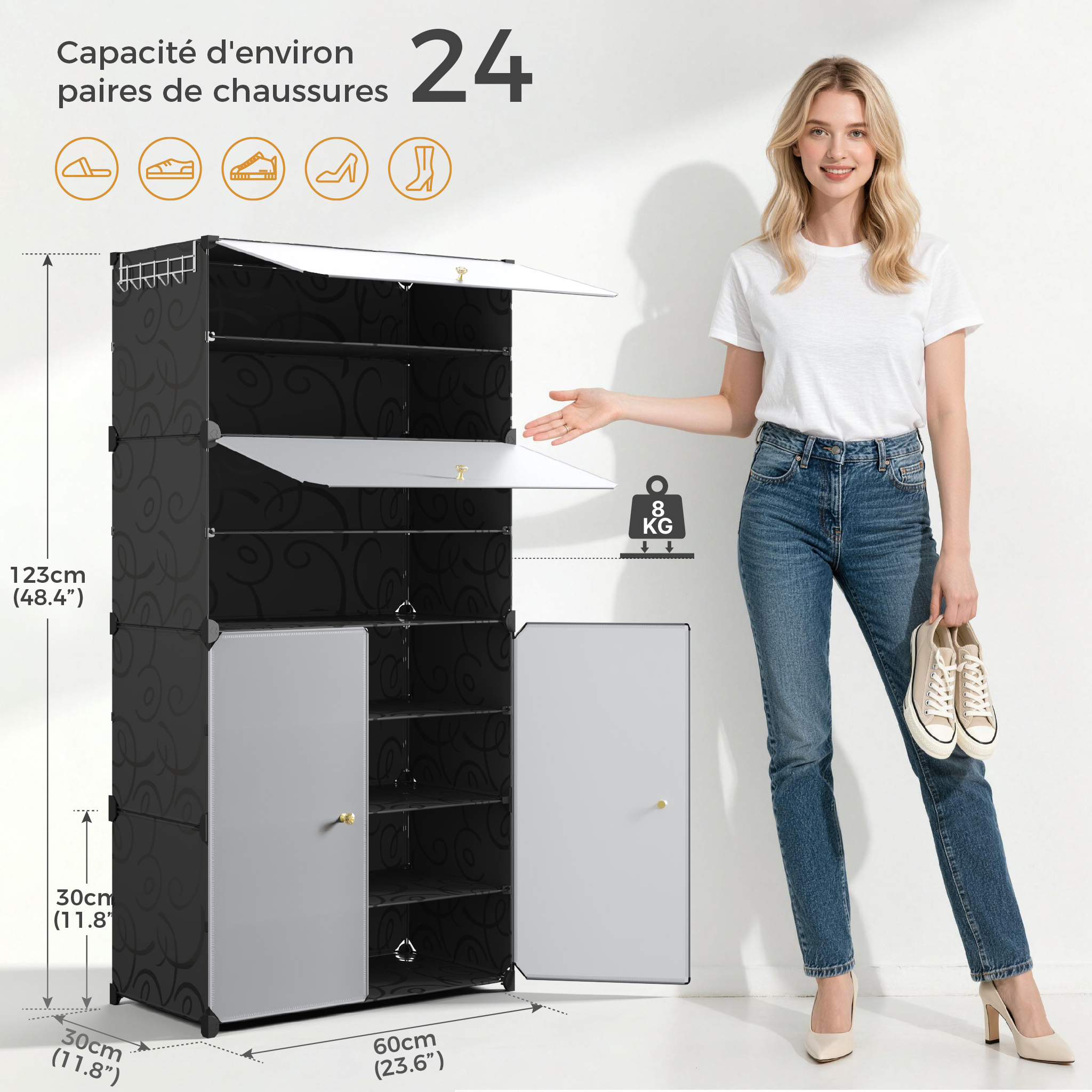 Armoire de rangement modulable Mondeer