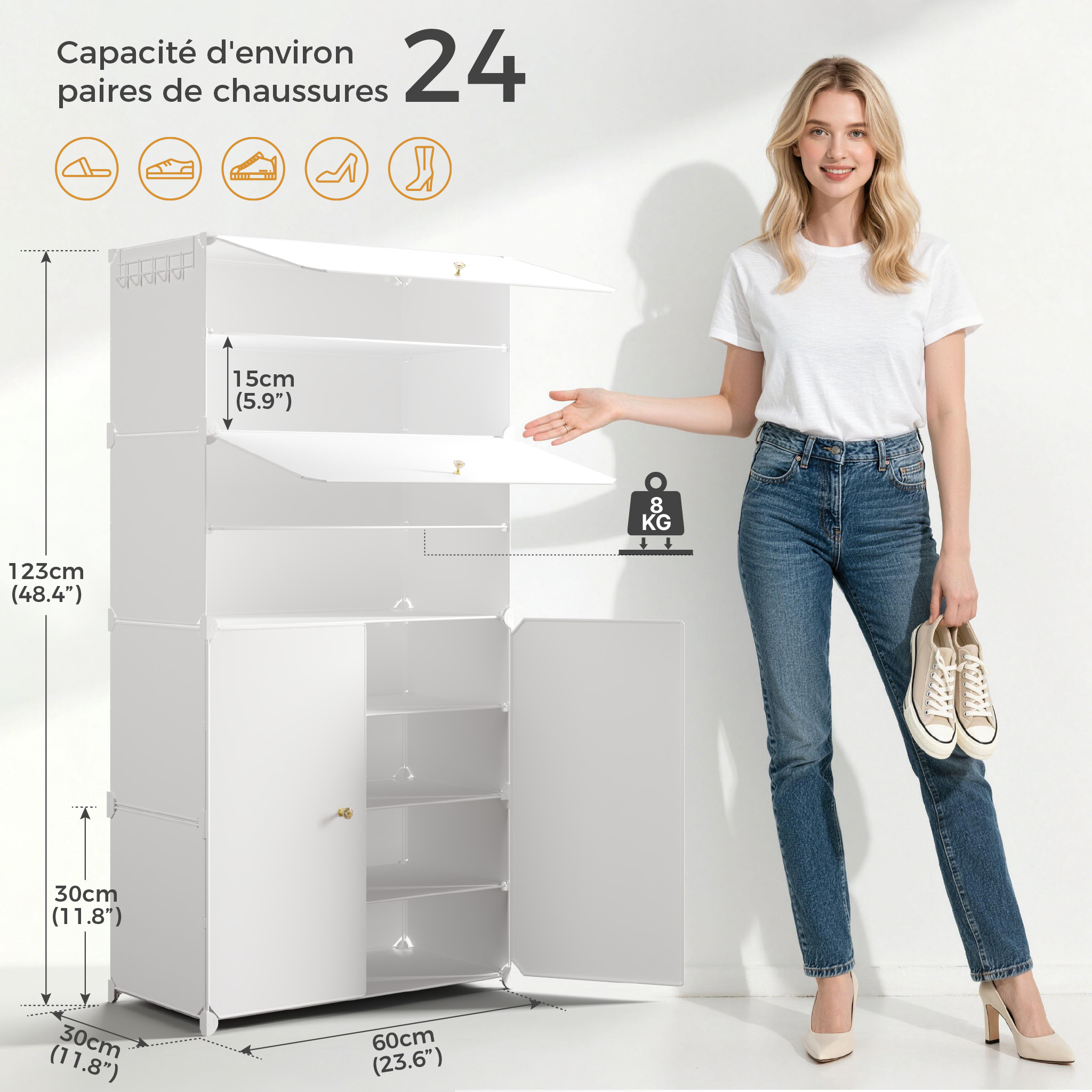 Armoire de rangement modulable Mondeer