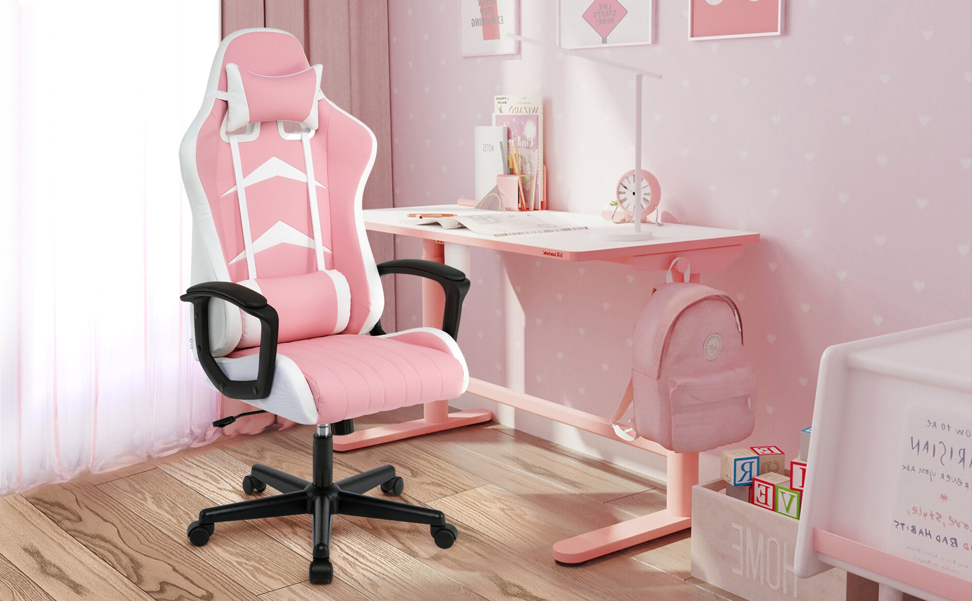 Chaise Gaming, Fauteuil Gamer Pivotant, Siege ergonomique, Dossier haut,  Assise rembourrée, Avec appui-tête et soutien lombaire ajustables, Noir -  Intimate WM Heart Intimate WM Heart - Conforama