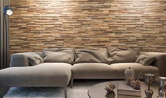 Parement bois Gris  Mur en Bois Décoratif Massif Wood Wall