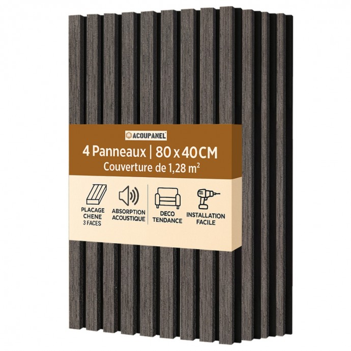 Panneaux en tasseaux de bois acoustiques
