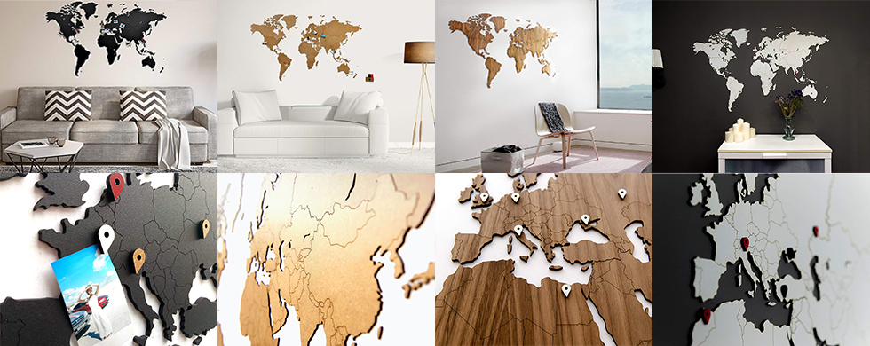 carte du monde murale