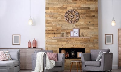 Panel decorativo pared madera 100x5x157 decapado