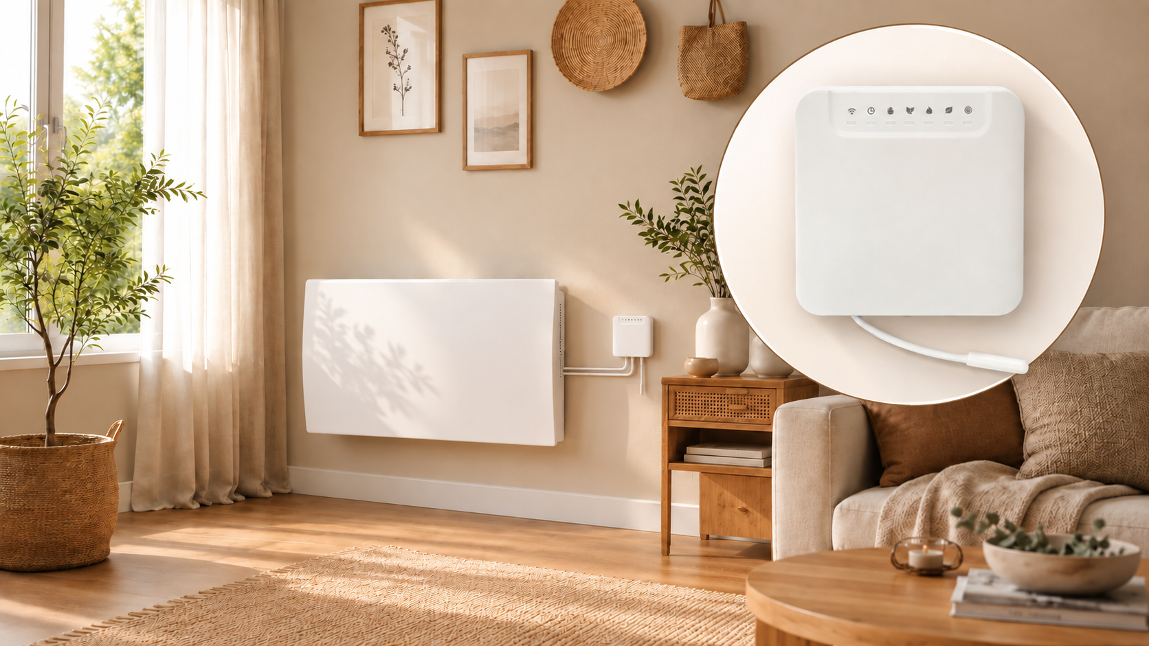 Thermostat électronique connecté Wi-Fi Voltman pour radiateur électrique