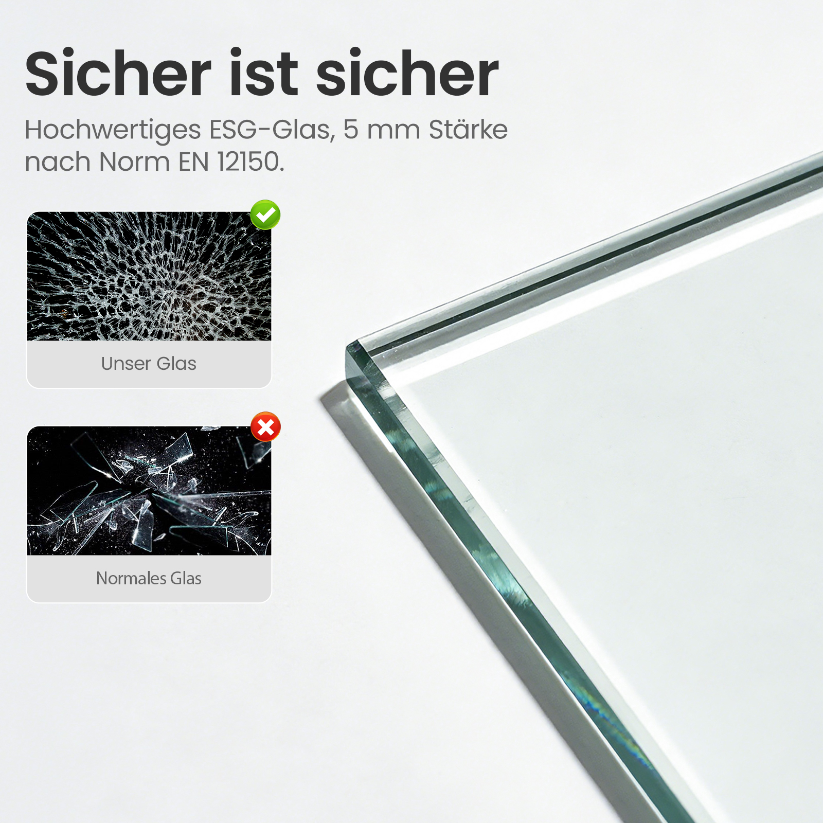 Duschkabine Falttür Pendeltür Duschabtrennung Duschwand Glas Eckdusche rahmenlos Faltbar klappbar Höhe 187 cm
