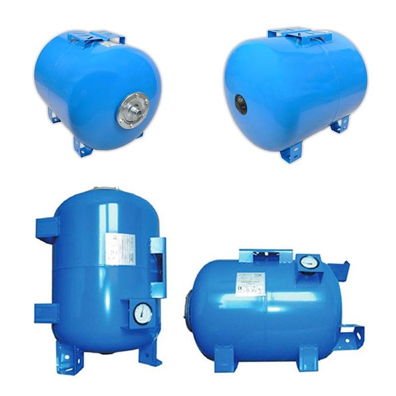 Wasserpumpe 1100W 60l/min 24 bis 100L Druckbehälter Gartenpumpe  Hauswasserwerk Set Druckbehälter: 24 L