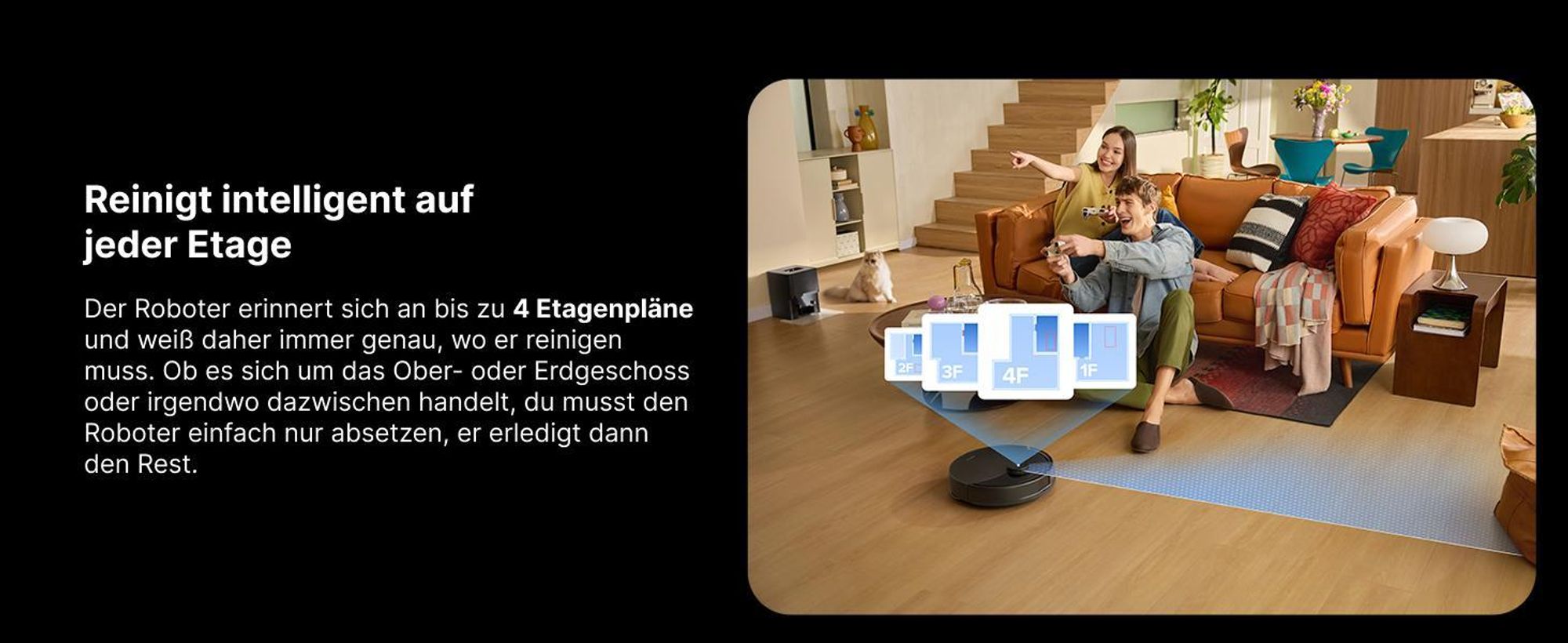 Roborock Q10 PF+ Staubsauger Roboter 10000 Pa (Upgrade von Q8 max+), Dual Anti-Tangle-System, inkl. 1L Bodenreiniger, Selbstentleerende Dock, Schwarz