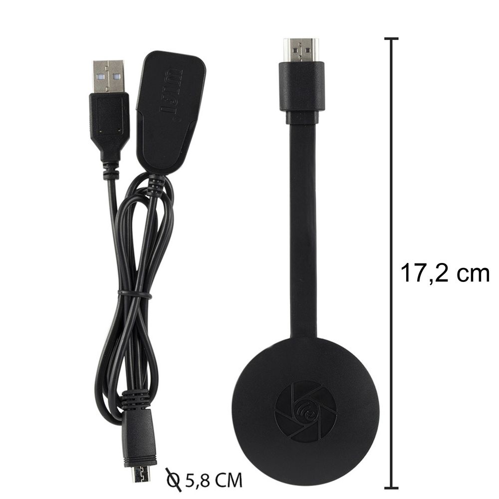 Wireless HDMI Display Dongle Smart TV Stick WiFi Streaming Miracast DLNA Airplay WLAN Multimedia Receiver Empfänger USB1080p Full HD HDTV Retoo