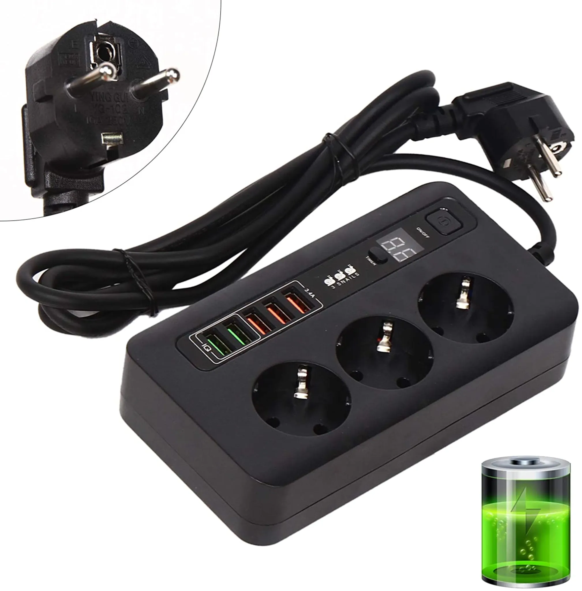 Multiprise Professionnelle, Prise 3 Voies, Protection De Sécurité, Prise Multiple Avec 5 USB, Protection Contre Les Surtensions, Pour Cuisine, Bureau, Smartphones, Tablettes -Douille Soldes Boutiquec AAHKMJXYDAFdJAOAIMEbOAchk VTowUarTOqOnB3R moGafuhX6CClFK2eHo8QP7Srx6fniNVxGpTh efSG2D oCrQAdbX6Db74U4JBsPIo70LL46qieMyMC0AE1jH8oCPwjuAFFkjtPiOZabuZGTrr1