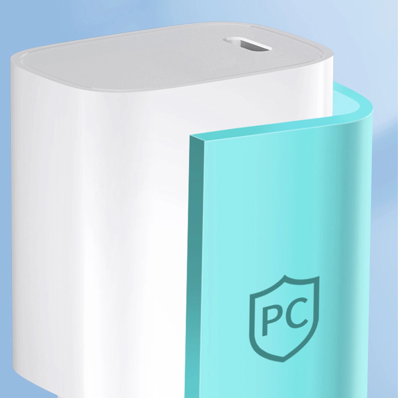 Das Gehäuse des Wozinsky WGWCCW Wandladegeräts mit USB-C-Anschluss und einer Leistung von bis zu 20 W besteht aus PC- und ABS-Materialien