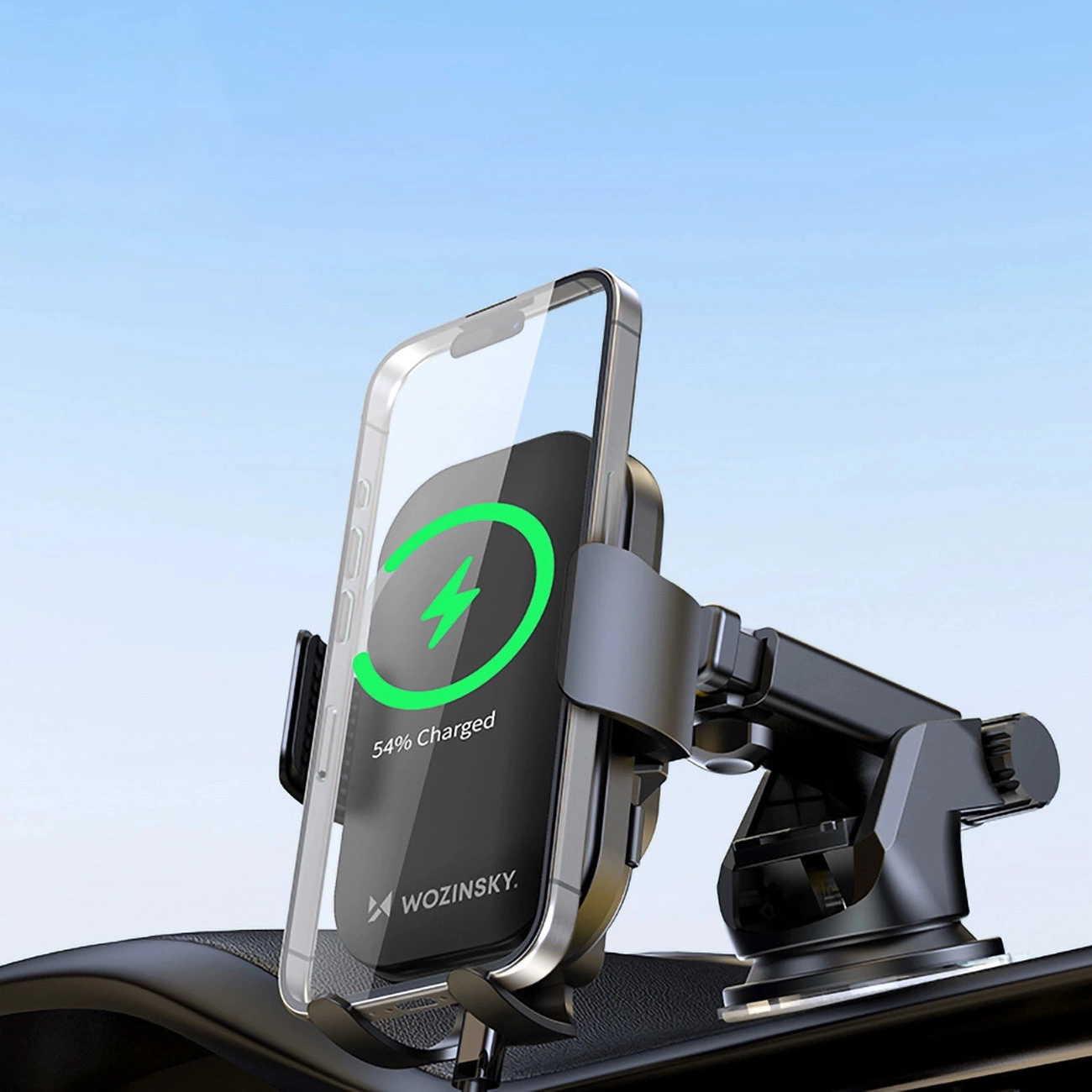 Tablero con soporte para coche Wozinsky wumid con cargador inductivo de 15 W