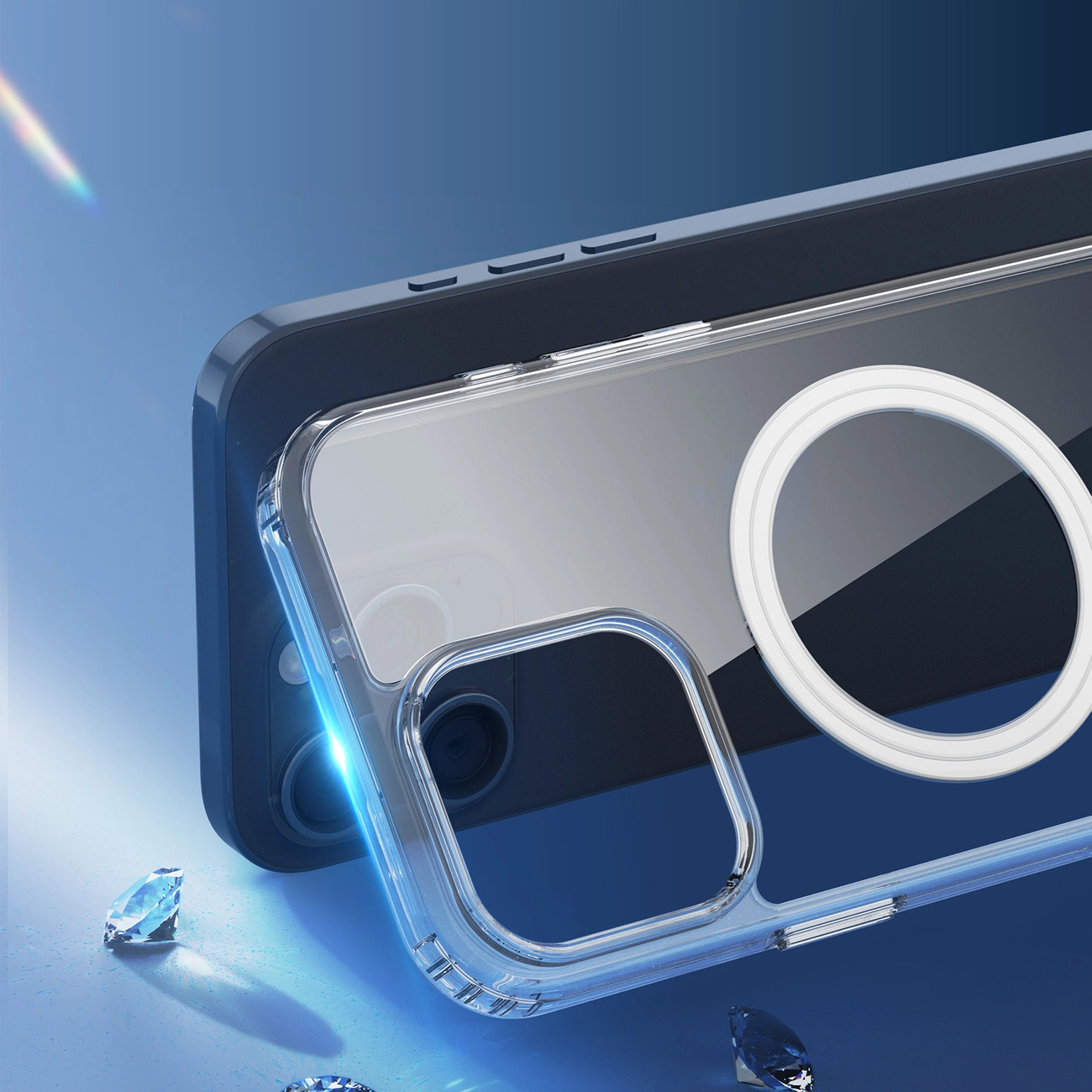 Aberturas cortadas con precisión en la funda Dux Ducis Clin Mag, que proporcionan fácil acceso a los botones y puertos del iPhone 16