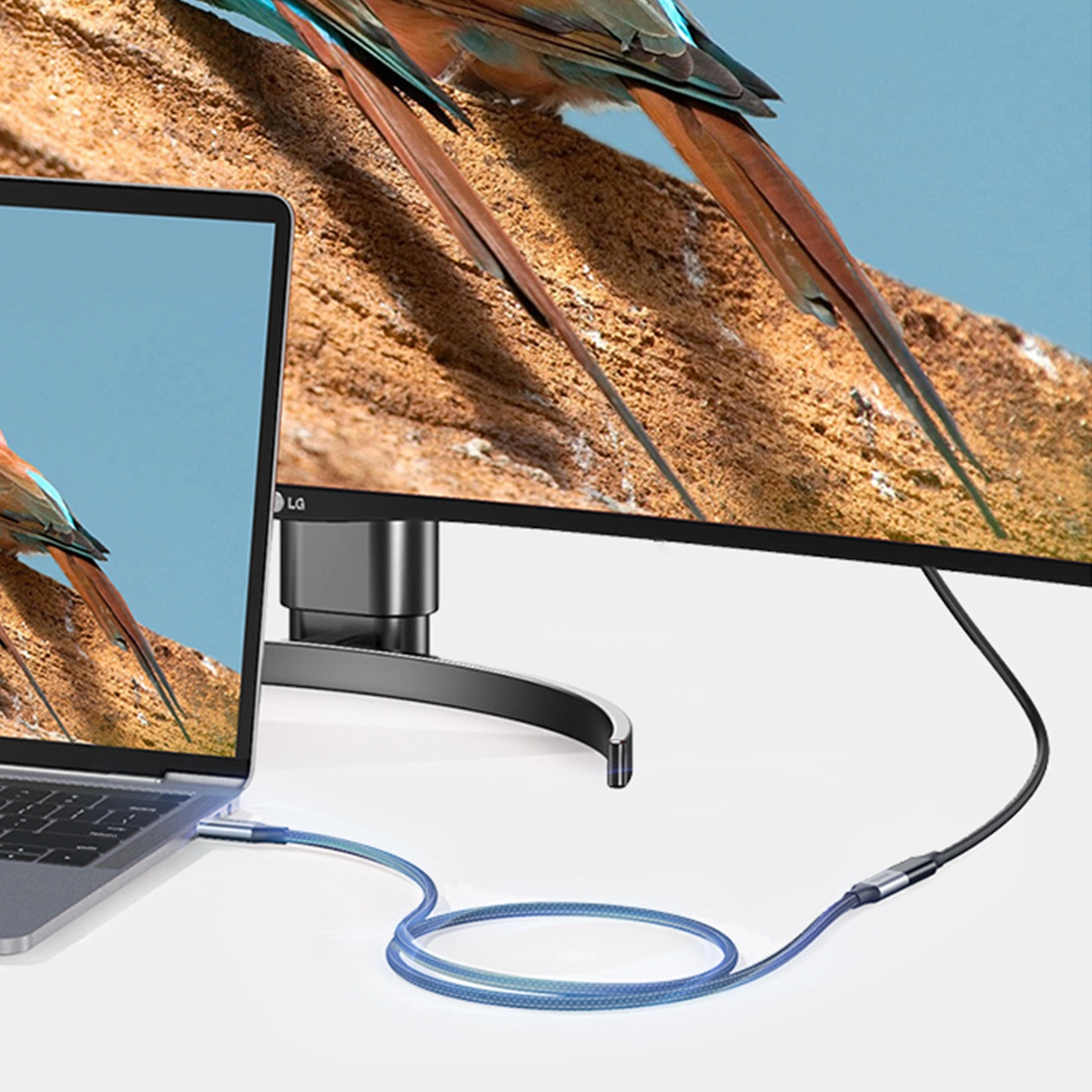 Transferencia de la imagen al monitor desde Macbook con el cable Ugreen US372