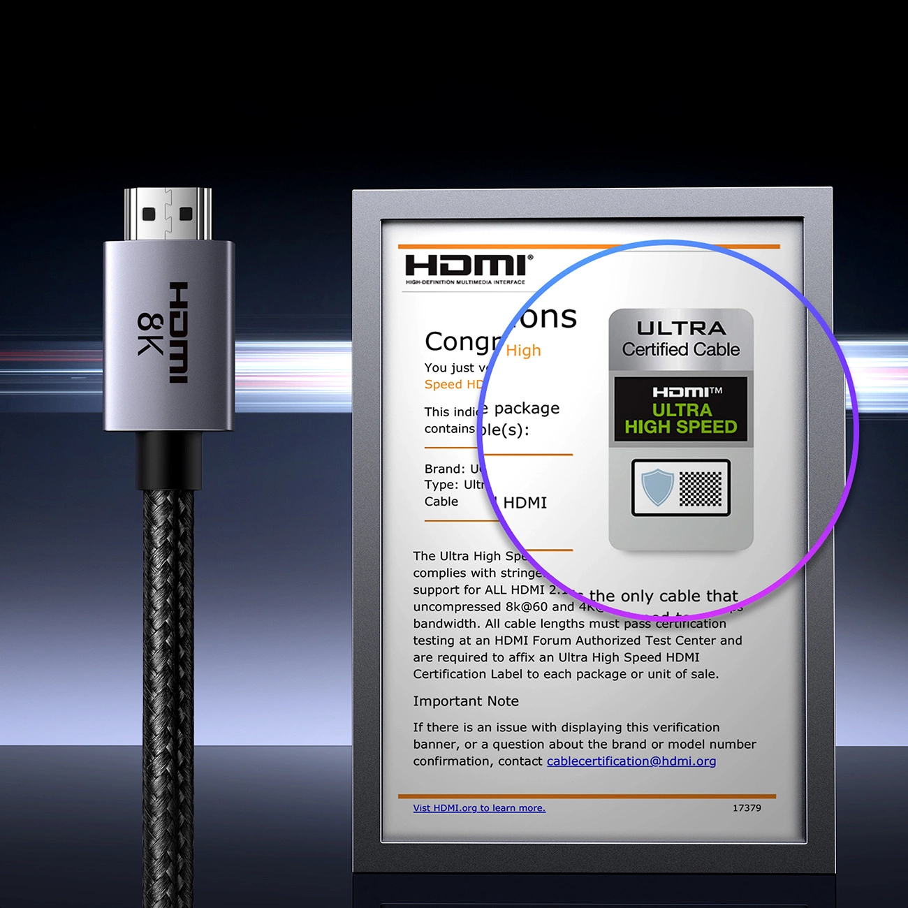 certyfikat ultra high speed Kabla Ugreen HD171