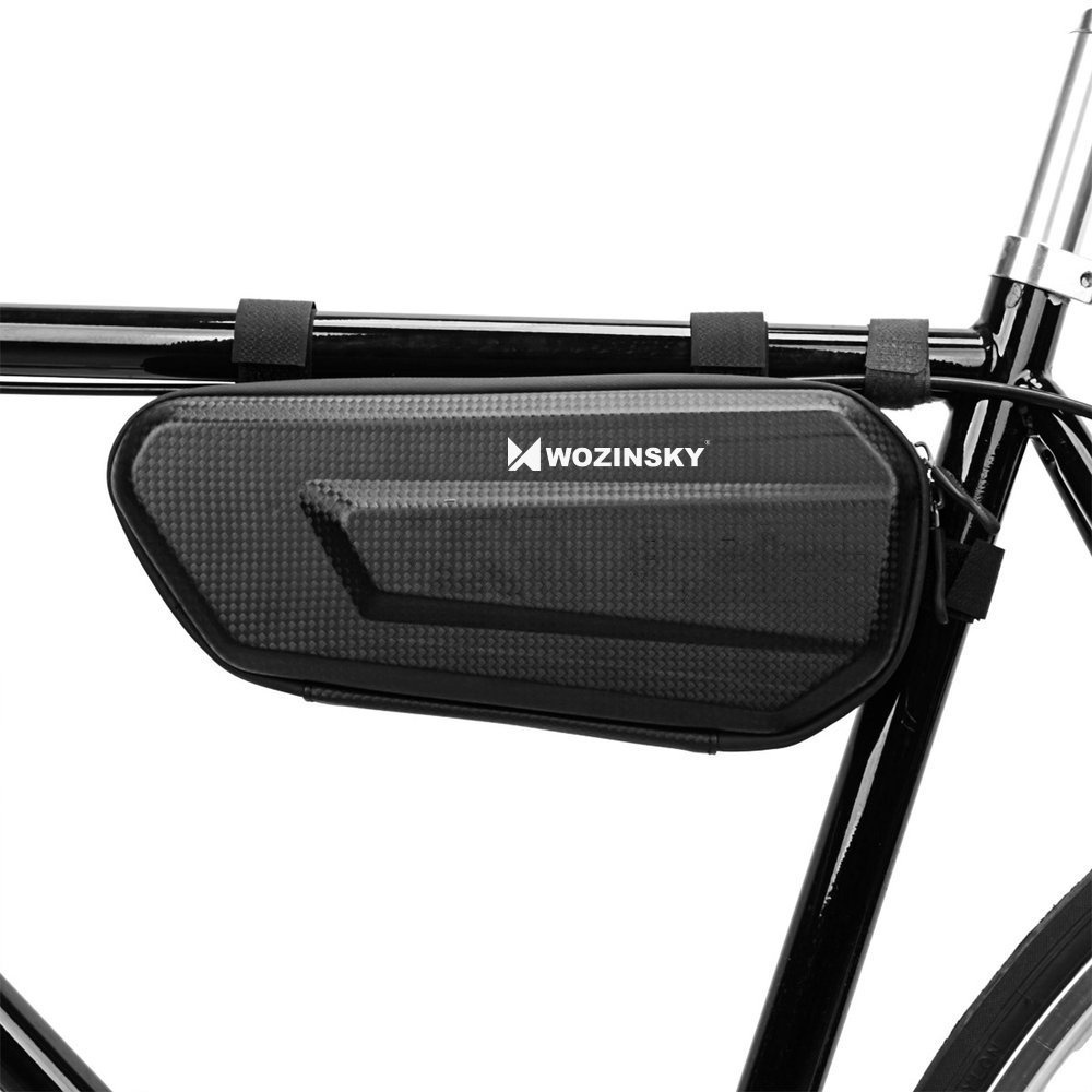 Wozinsky WBB10BK Unterrahmen-Fahrradtasche an einem Mountainbike montiert