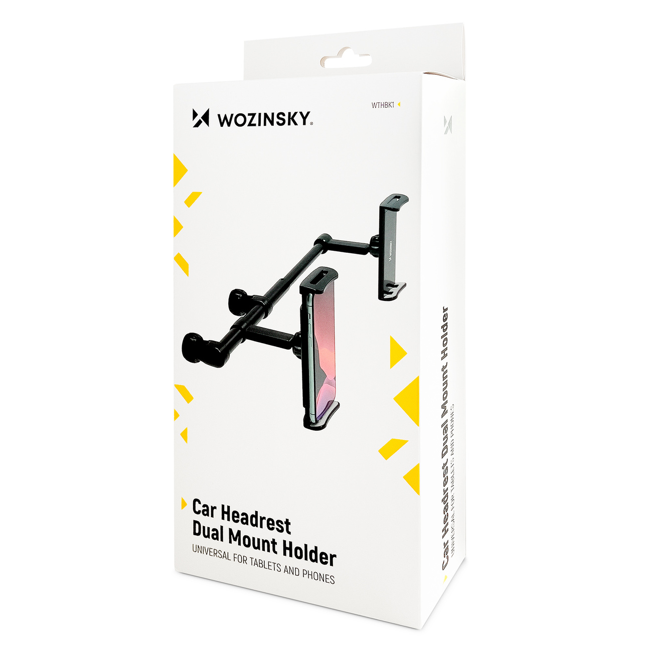 Support de téléphone de voiture double Wozinsky WTHBK1 pour appuie-tête - Emballage