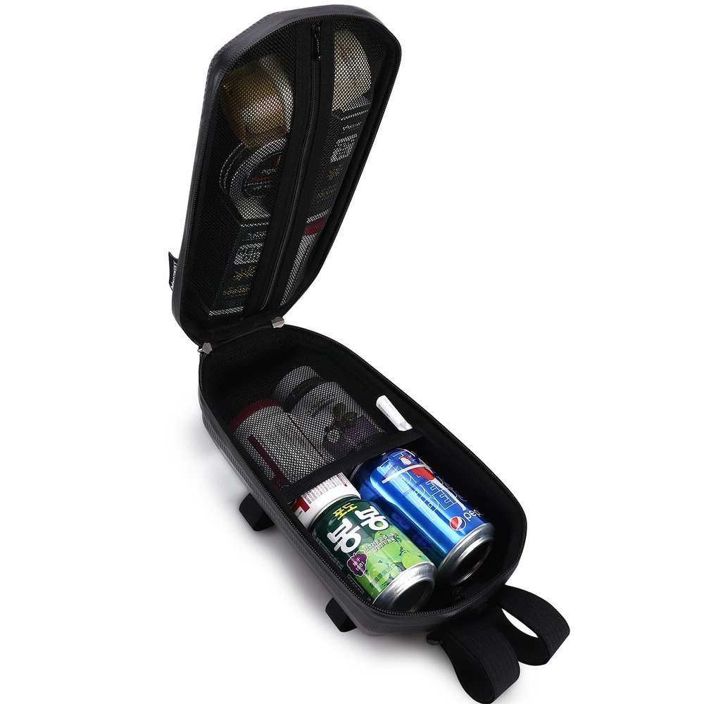 L'intérieur du sac de guidon étanche Wozinsky WSB2BK pour trottinette