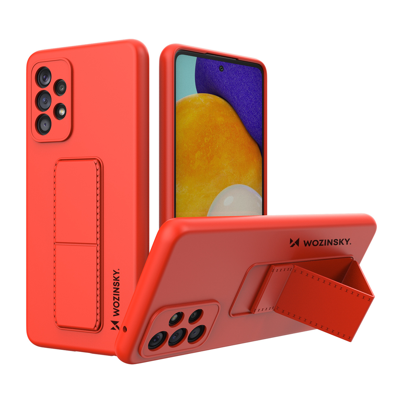Wozinsky Kickstand Case - Samsung Galaxy A73 Case - Red