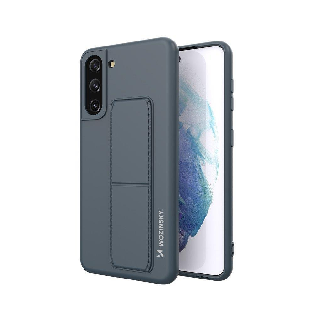 Coque en silicone avec béquille Wozinsky - Coque pour Samsung Galaxy S21+ 5G - Bleu marine