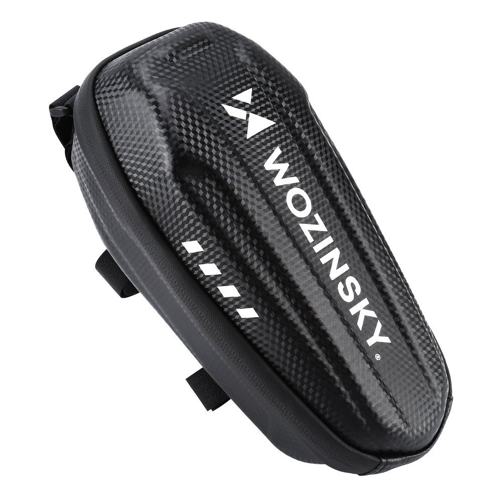 Nahaufnahme der Wozinsky WSB3BK Roller-Lenkertasche mit Reflektor