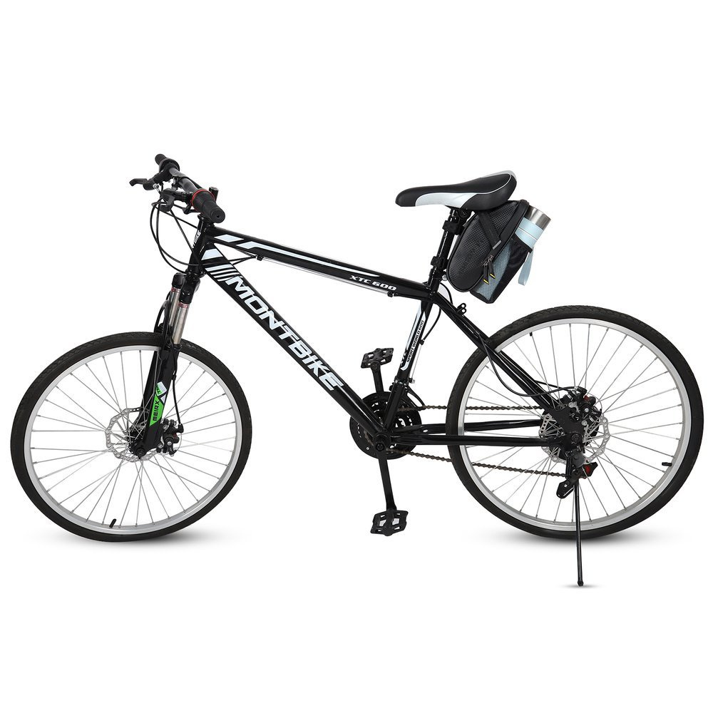 Wozinsky WBB20BK Unter-Sattel-Fahrradtasche, montiert an einem Citybike