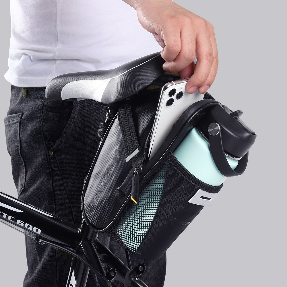 Wozinsky WBB20BK Fahrradsatteltasche mit Flaschenhalter