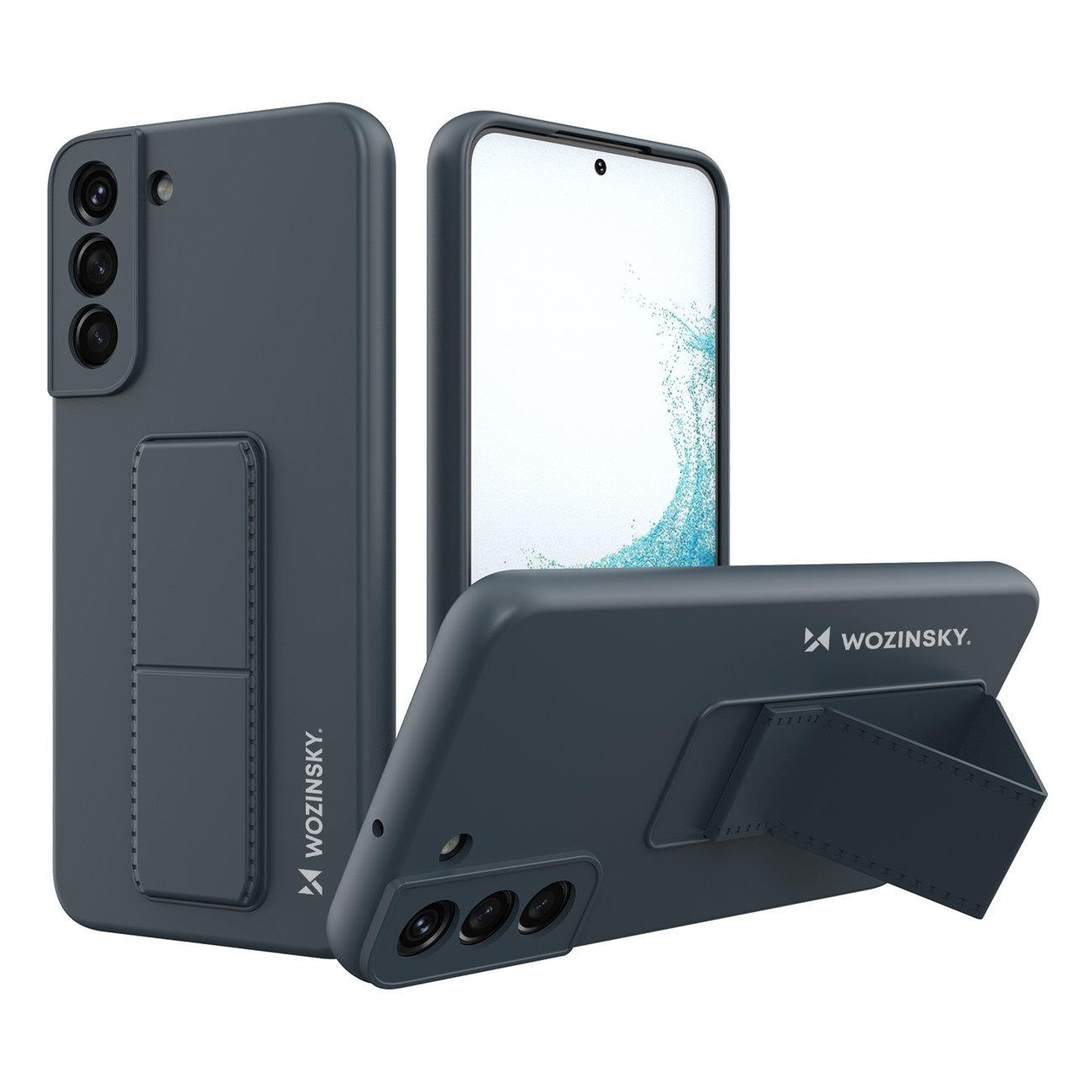 Coque en silicone avec béquille Wozinsky - Samsung Galaxy S22 Plus S22+ - Bleu marine