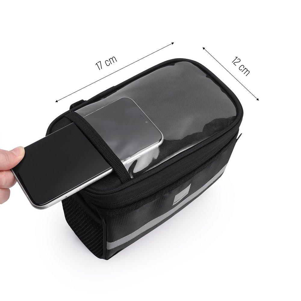 Resistenza della borsa da manubrio per bicicletta Wozinsky WBB12BK
