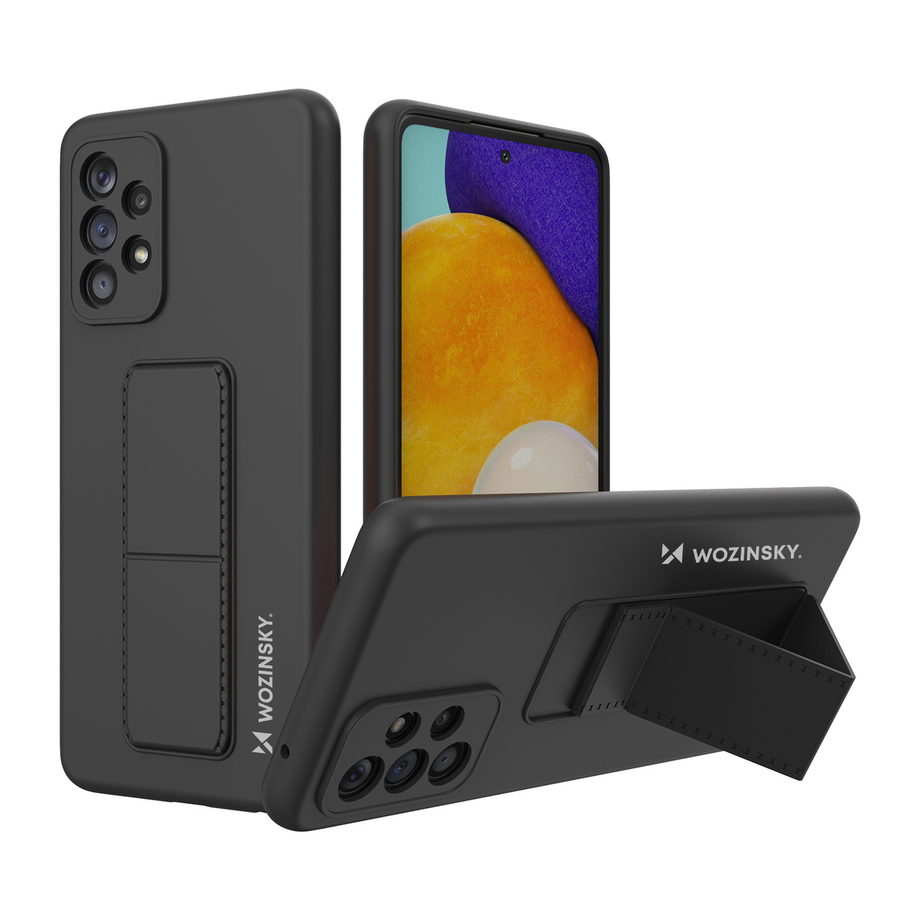 Custodia con supporto Wozinsky - Custodia per Samsung Galaxy A73 - Nera