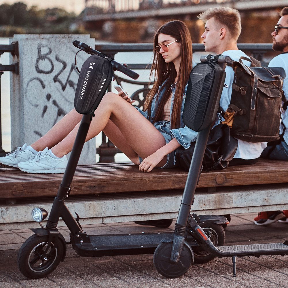 Système de sangles Velcro pour la fixation sur la sacoche de guidon de scooter Wozinsky WSB4BK