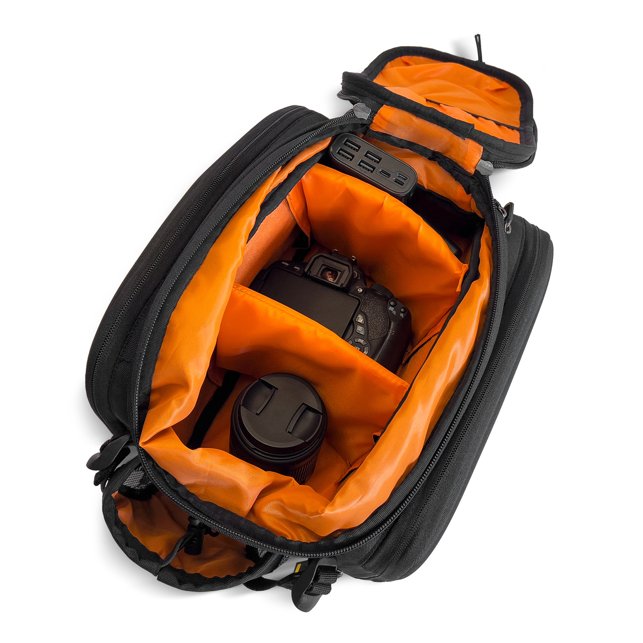 Fächer in der Wozinsky WBB19BK Gepäckträgertasche