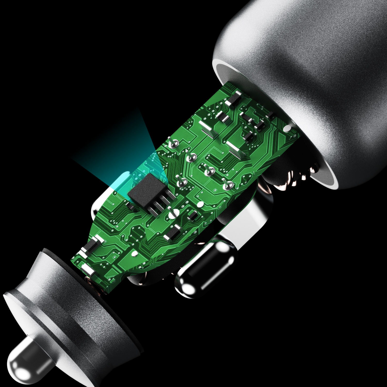 Chip integrato nel caricabatterie da auto Dudao R4T
