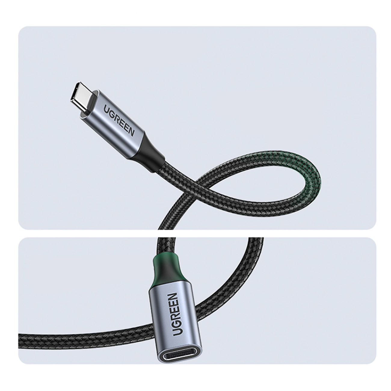 Gráfico que muestra la trenza reforzada en el cable Ugreen US372