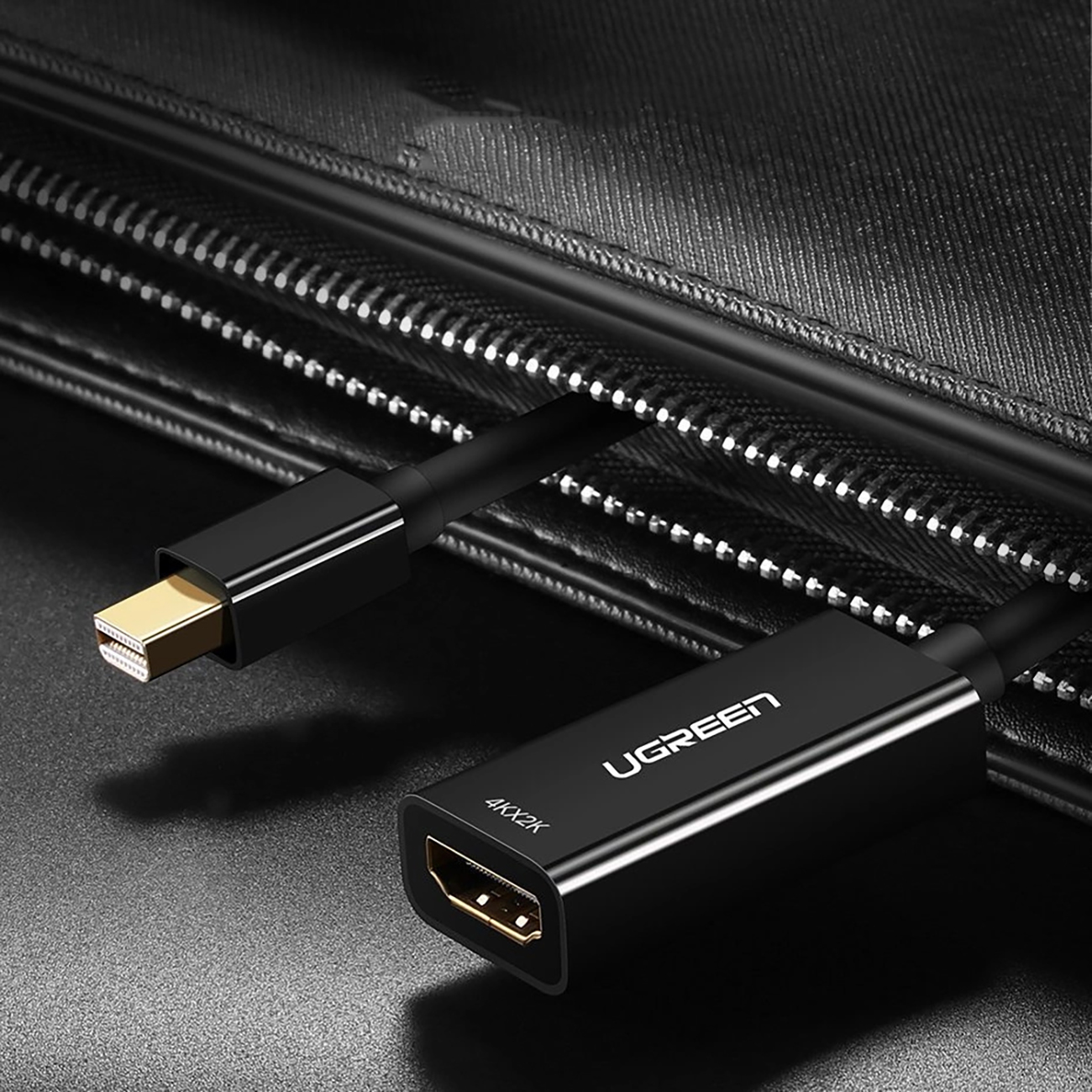 L'adaptateur Ugreen MD112 10461 est doté de connecteurs mini DisplayPort (mâle) et HDMI (femelle) avec une résolution Full HD 1080p