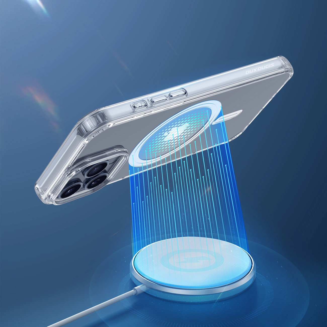 Funda Dux Ducis Clin Mag con MagSafe, que presenta un módulo interno con imanes de neodimio