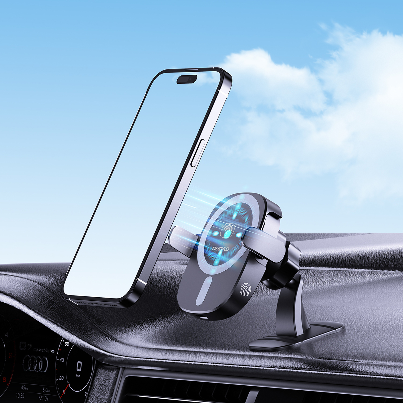 Ricarica induttiva del supporto per telefono da auto Dudao FW11
