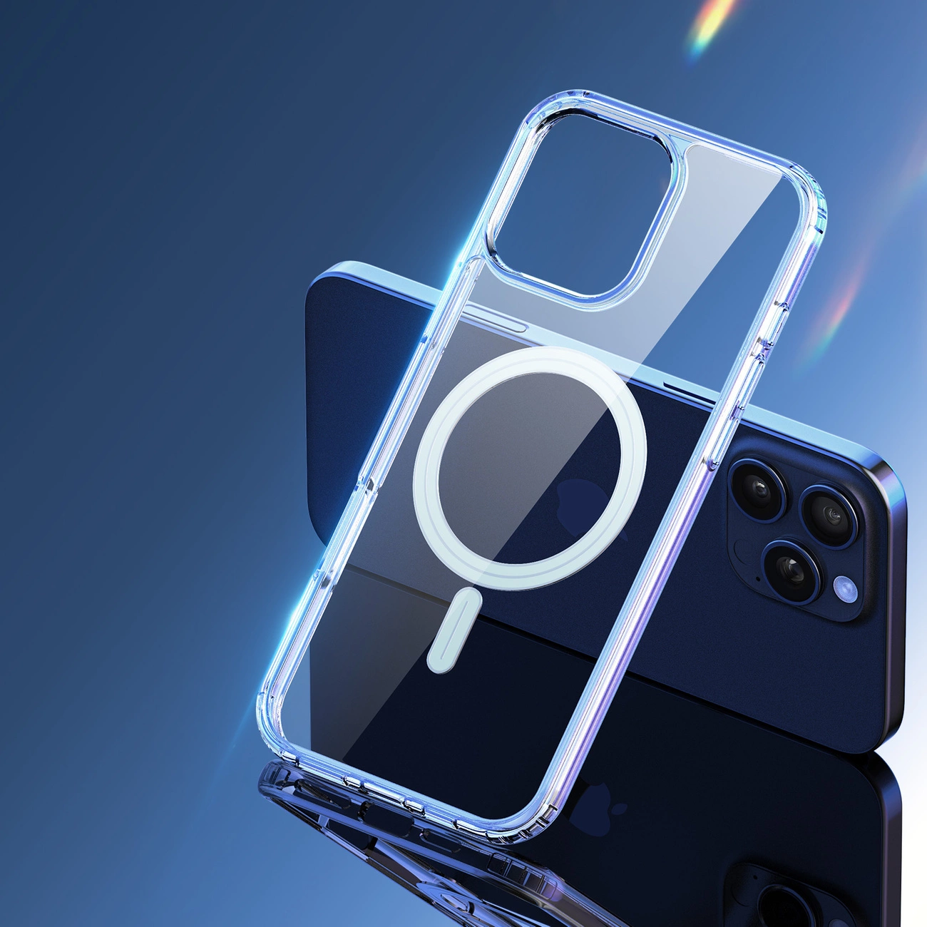 Funda transparente Dux Ducis Clin Mag hecha de materiales resistentes al amarilleamiento